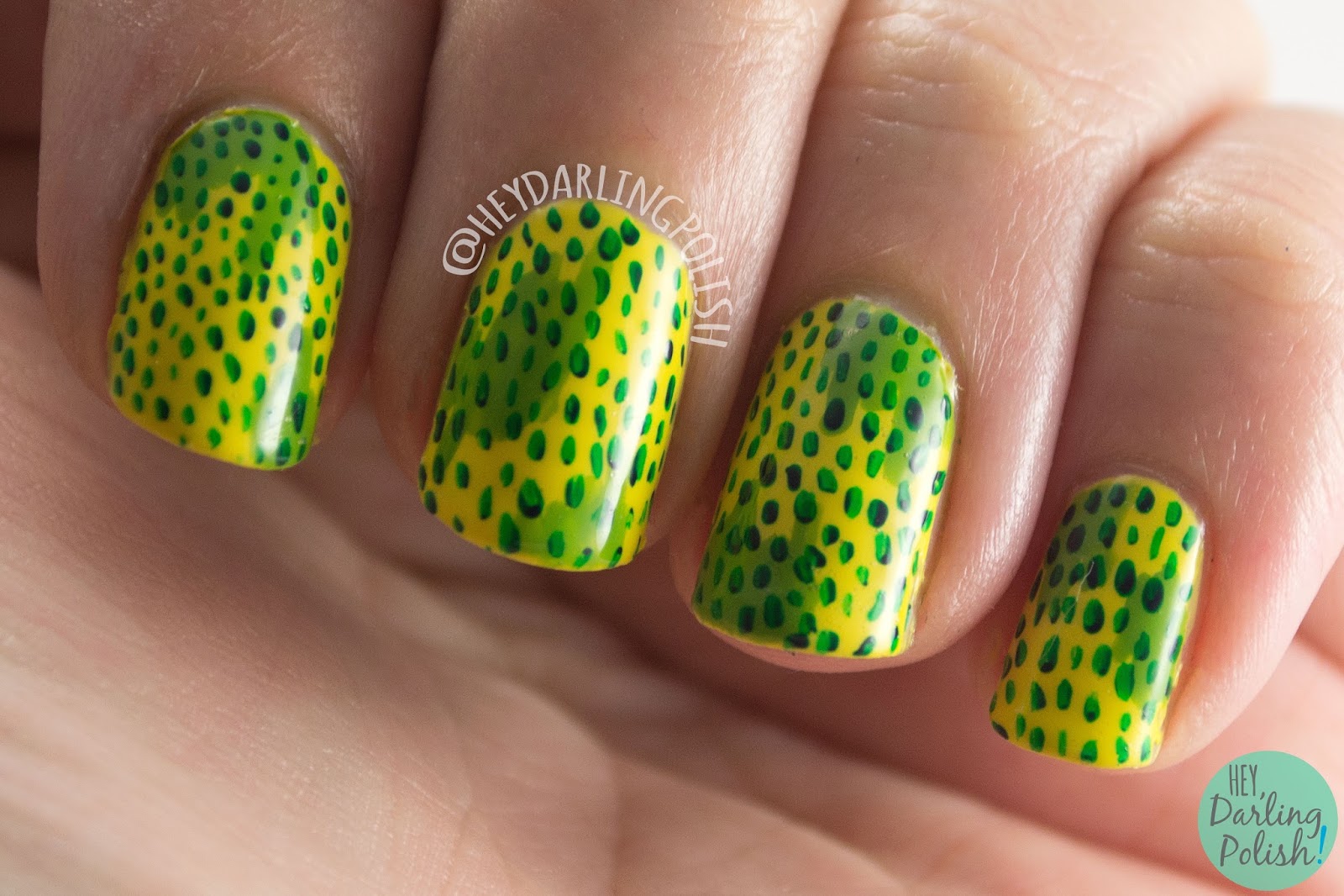 10. Long Yellow and Green Nail Designs - wide 6