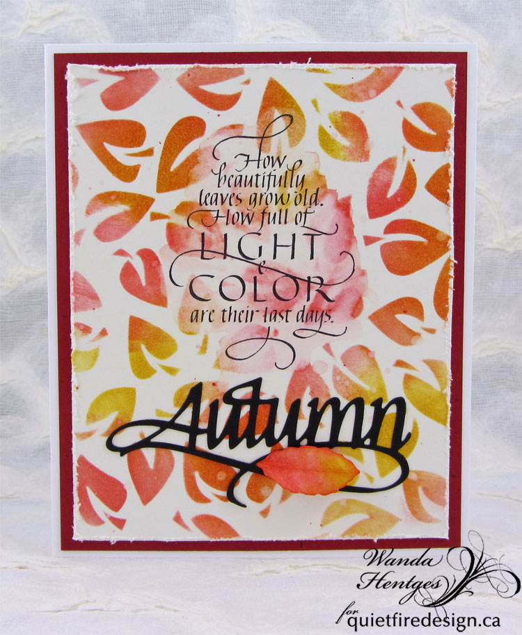Quietfire Creations New Die Release Autumn Card