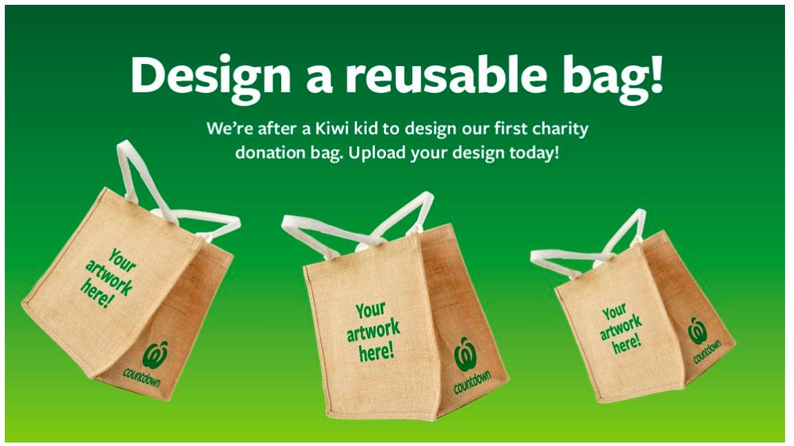 Wastewise HDS Design your own Countdown reuseable shopping bag