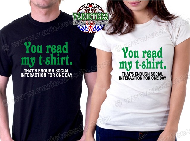 logo Ru Tålmodighed Statement Shirts Philippines: You Read My T-Shirt