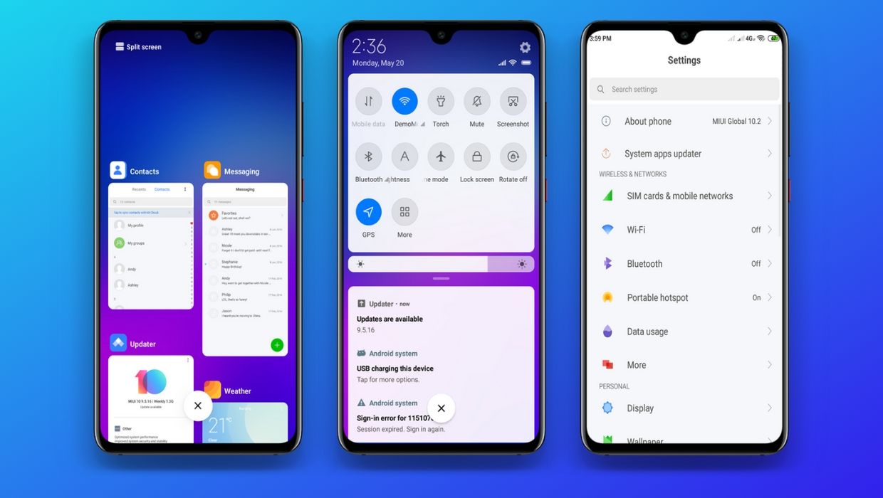 Blue ONE Mi Theme for MIUI 10 and MIUI 11