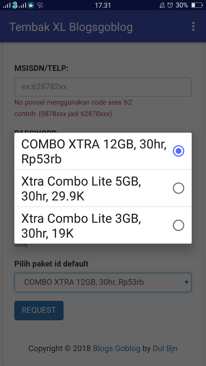 Situs Aplikasi Tembak Paket Murah XL Xtra Kuota 30GB