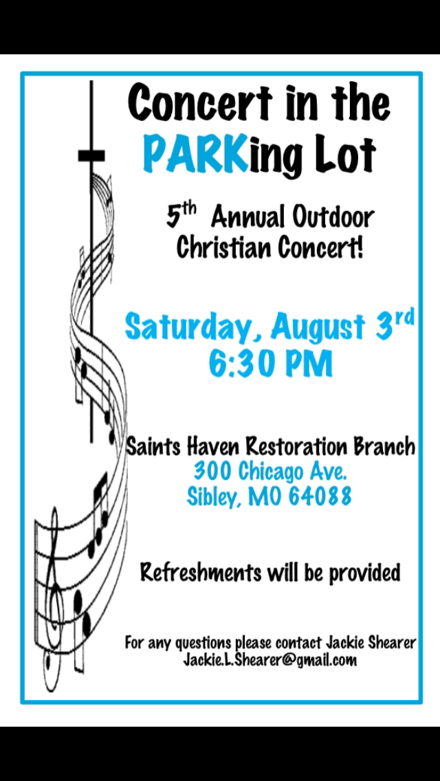 Restoration News Outdoor Christian Concert August 3