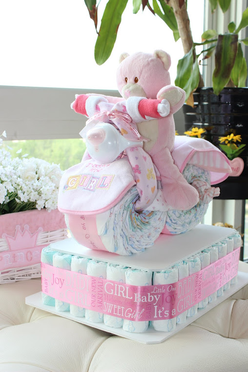 MiniCupids Baby Shower Gift Unique Diaper Cakes