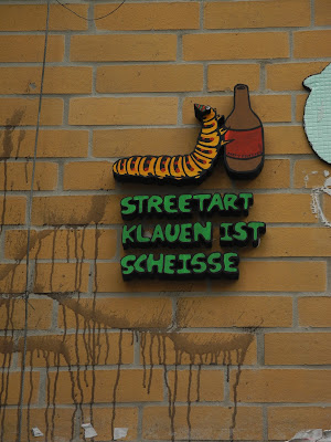"Streetart klauen ist scheisse" Hamburg, Schanzenviertel