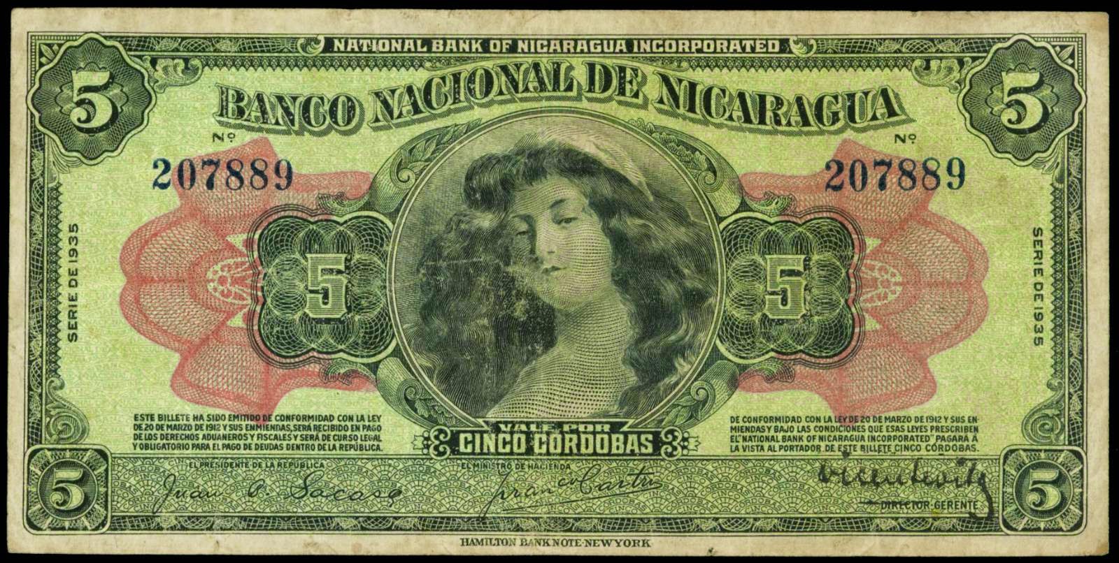 Nicaragua 5 Cordobas banknote 1935|World Banknotes & Coins Pictures | Old Money ...1600 x 806
