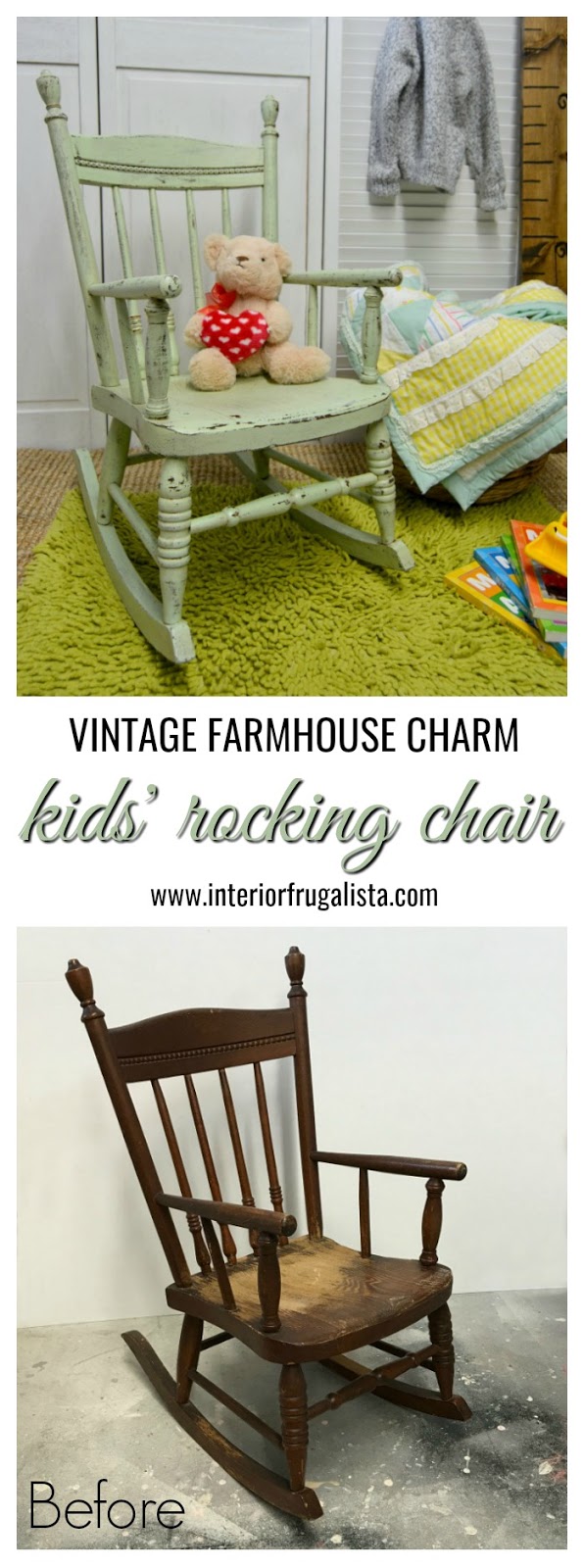 mint green rocking chair