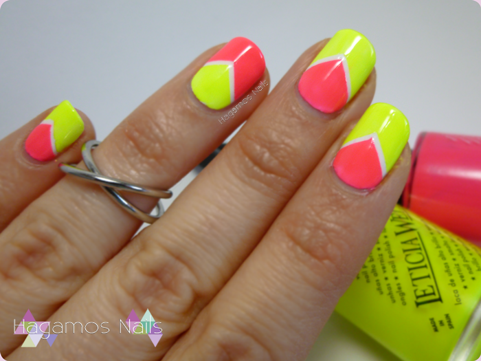 NAIL ART CHEVRON NEON. Hagamos Nails