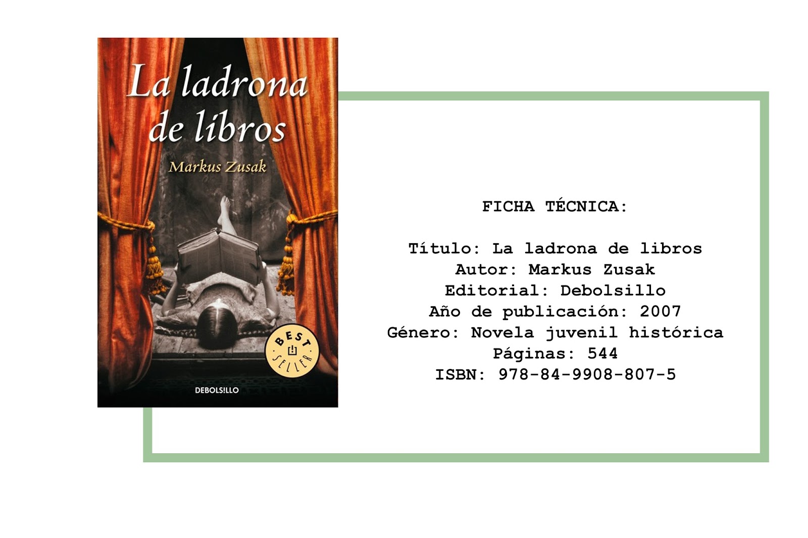 Reseña Sobre La Ladrona De Libros palabraypuntoblog.blogspot.com