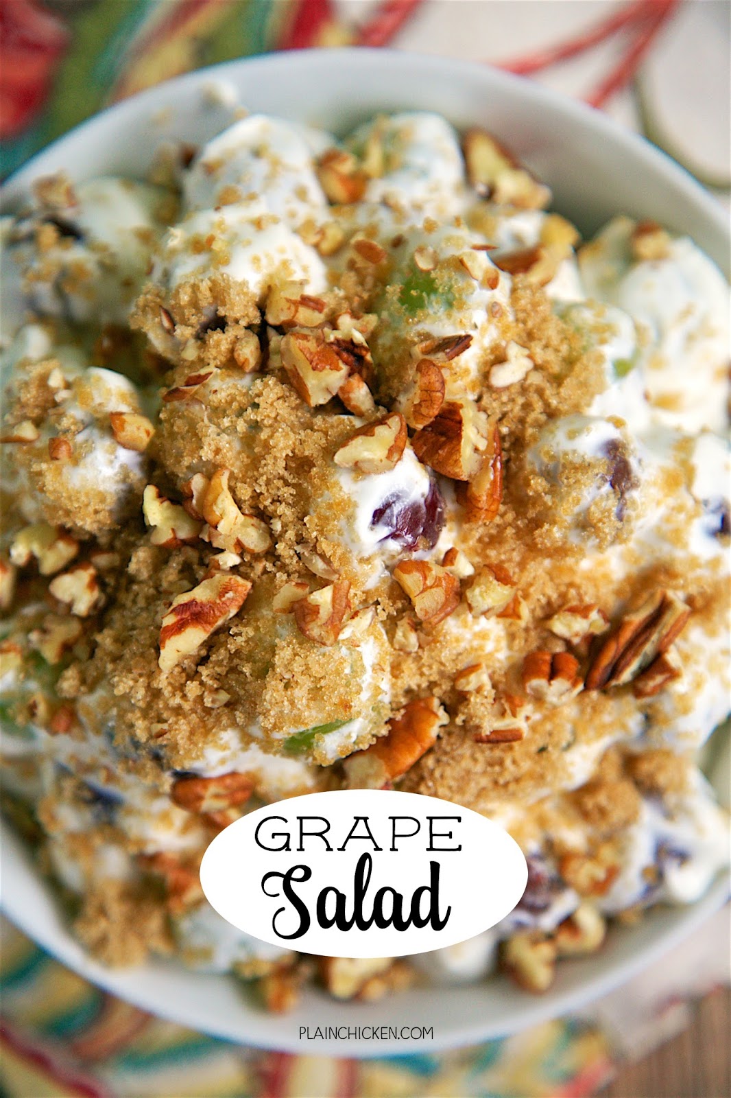 Copycat Chicken Salad Chick's Grape Salad Plain Chicken