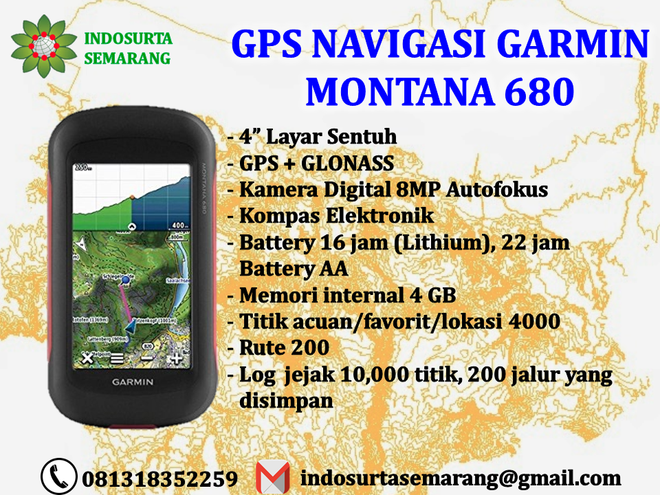 Jual GPSMap Garmin Montana 680 di Semarang
