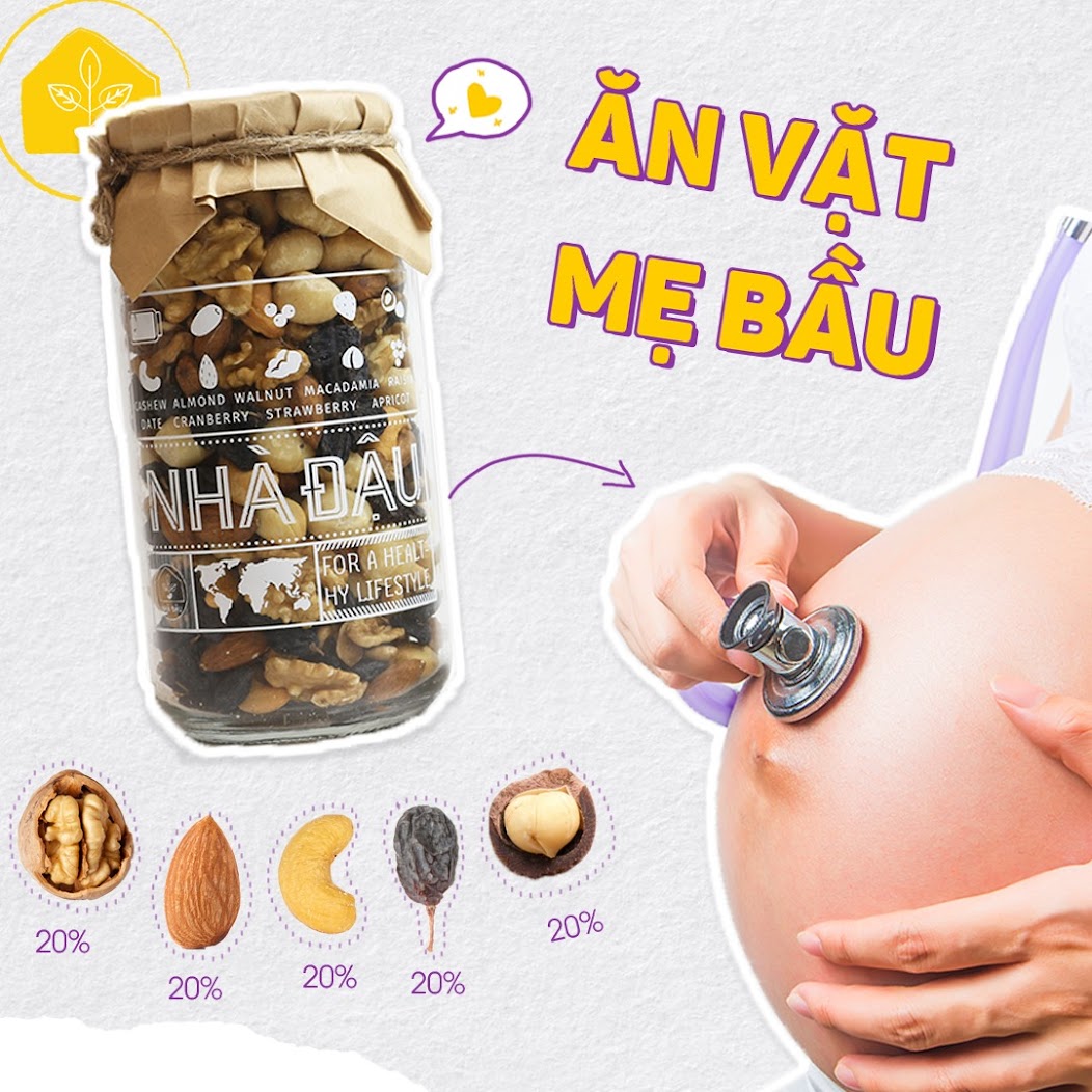 [A36] Mixnuts 5 loại hạt giúp Mẹ Bầu tăng dưỡng chất cho thai nhi