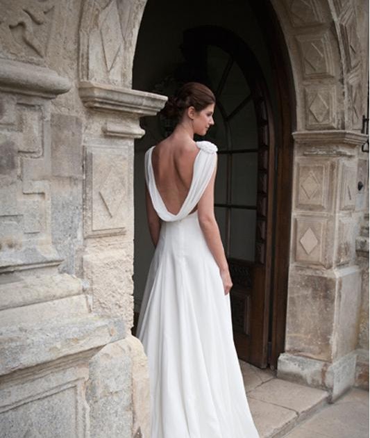 Johanna Hehir Cowl Back Destination Wedding Dress