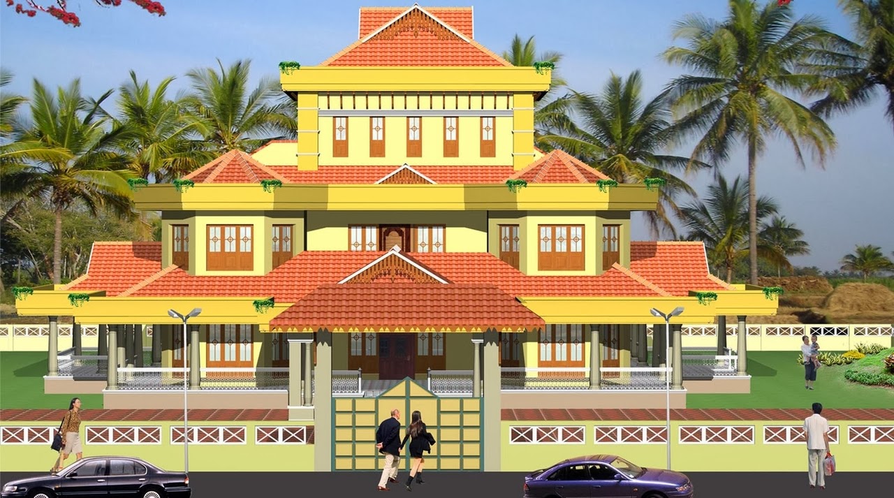 Download this Traditional Kerala House Elevation picture