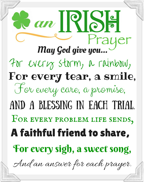 Just A Little Creativity An Irish Prayer Free Printable for St