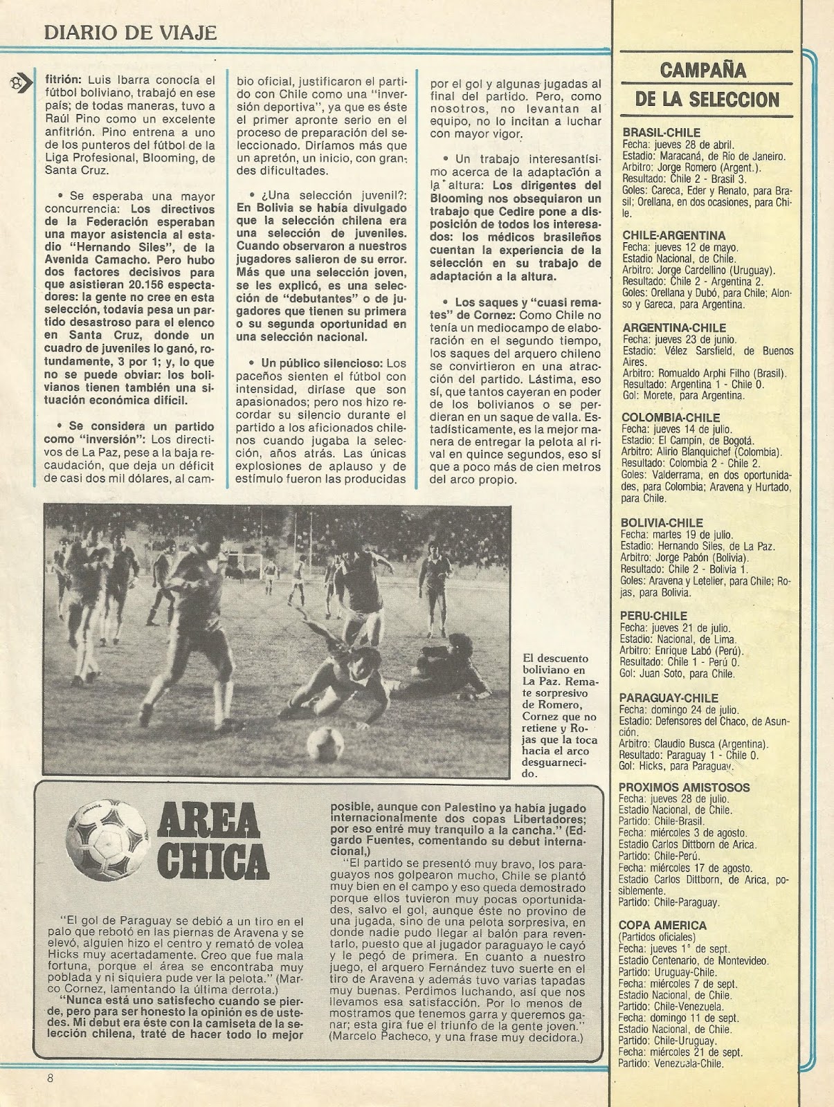 Partidos de la Roja [21/07/1983] PerúChile 01