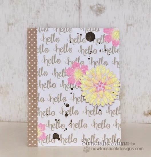 Hello Flower card by Samantha Mann | Fanciful Florals Bold Flower Stamp set by Newton's Nook Designs