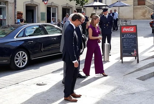 Hereditary Grand Duke Guillaume and Hereditary Grand Duchess Stéphanie attended the opening of the exhibition 