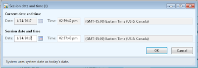 Current Date and Session Date in system