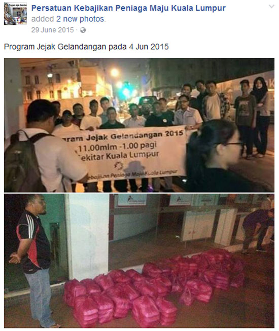 Program Amal Jejak Gelandangan Gambar Program Amal Jejak Gelandangan 2015