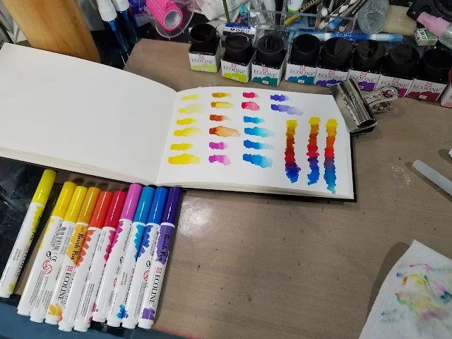 ecoline, watercolor markers, ecoline watercolor markers