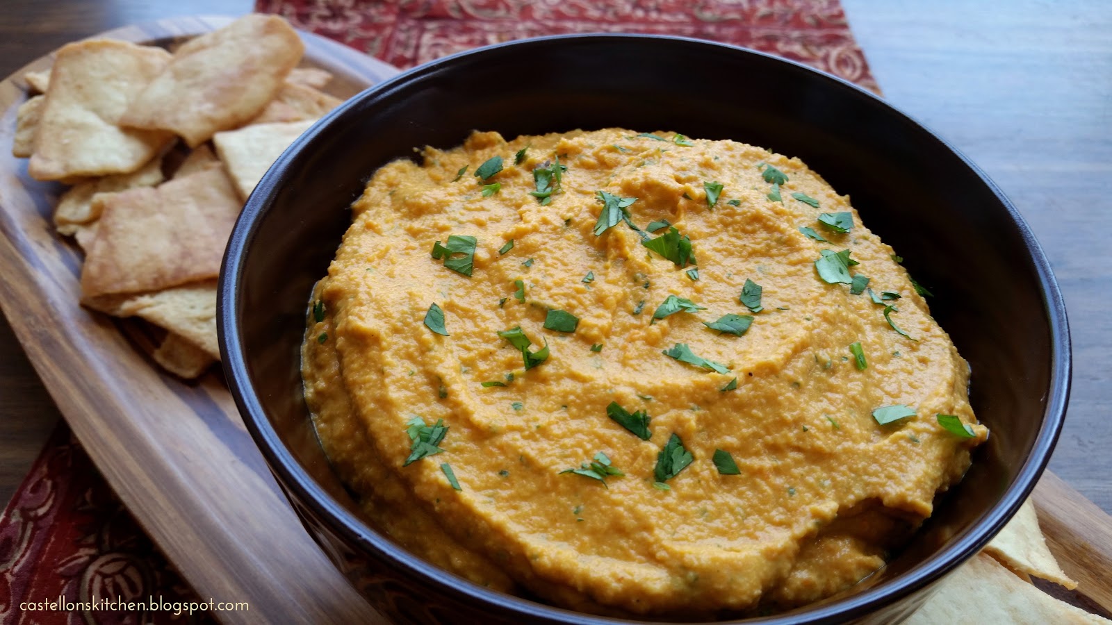 Castellon's Kitchen Spicy Carrot and White Bean Hummus