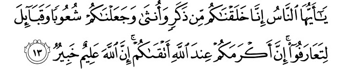 MEMAHAMI Q.S. ALHUJURAT 1013