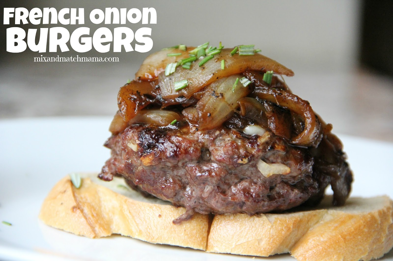 French Onion Burgers Recipe Mix and Match Mama