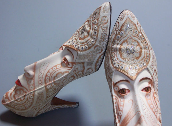 shoes with faces