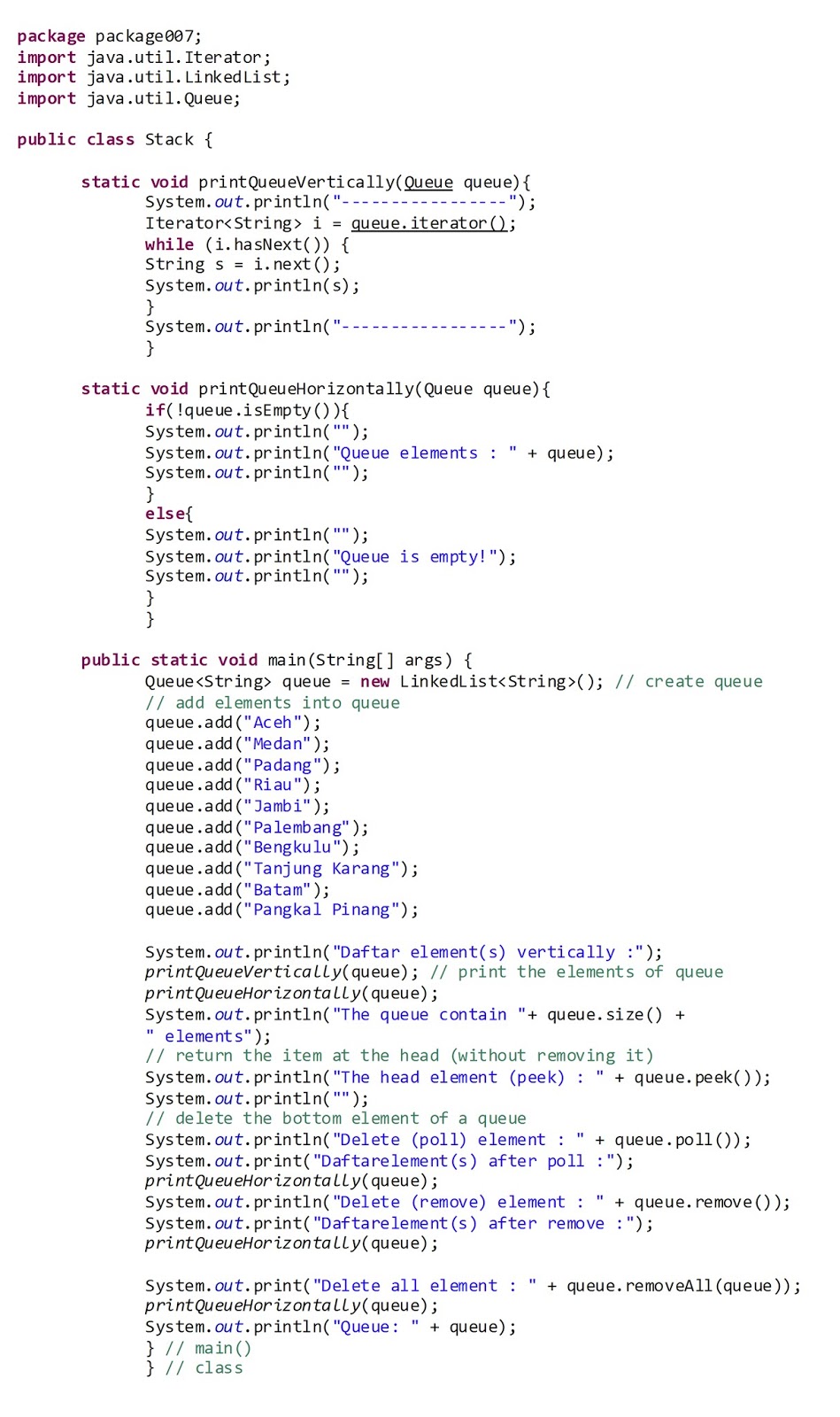 Analisis & Desain Algoritma: Stack and Queue