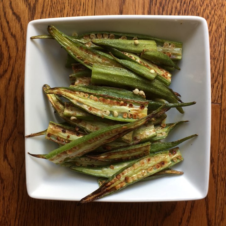 Simply Mangerchine Roasted Okra