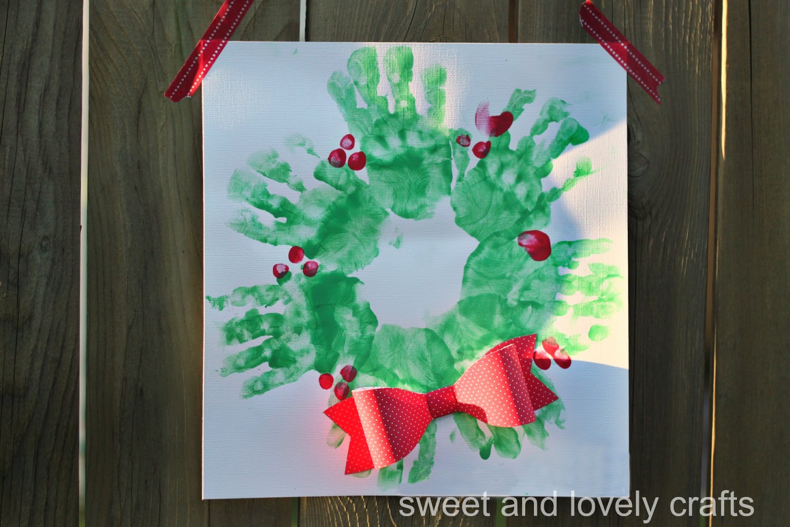 Easy Christmas Handprint Wreath Craft Simply Today Life | vlr.eng.br