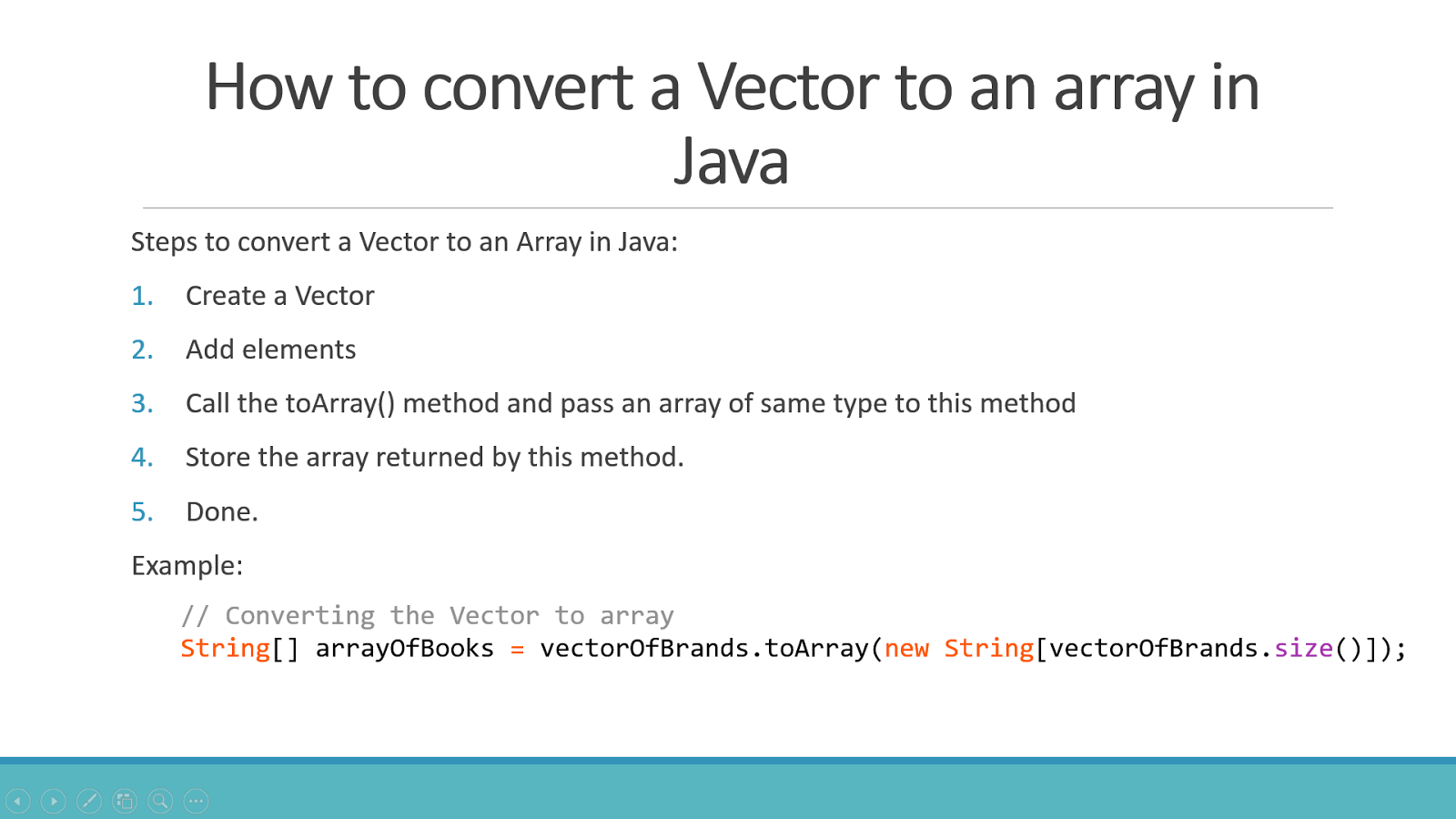 How to convert Vector to array in Java? 2 Examples | Java67