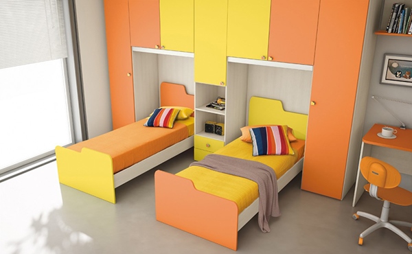  Lemari  Pakaian  Warna Warni untuk Kamar  Tidur  Modern 