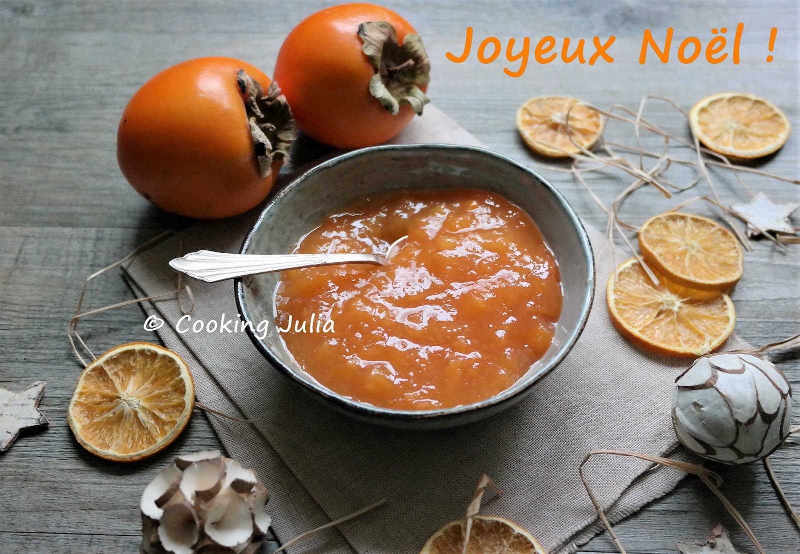 COOKING JULIA CONFITURE DE KAKIS À L'ORANGE