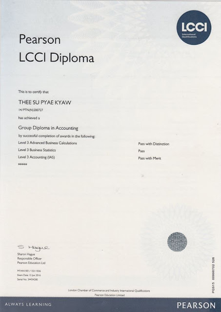 LCCI Level 3 - Diploma in Accounting