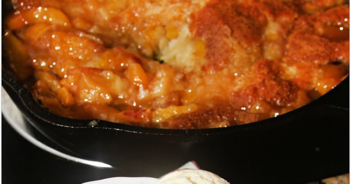 For the Love of Food Skillet Peach Cobbler CookoutWeek