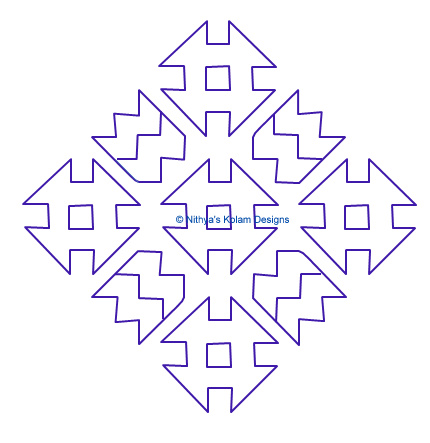 Nithya's Kolam Designs: Kolam 13: Dots Kolam 18 x 2