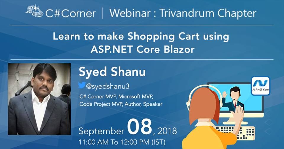 Shanu C and YOU Learn to make Shopping Cart using Core Blazor