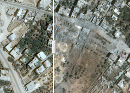 Satellite images of Gaza show the devastation in the tiny Palestinian