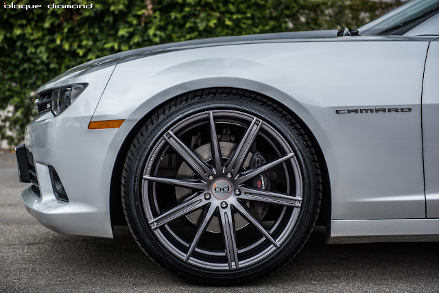 2014 Chevy Camaro with 22 Inch BD-9’s in Matte Graphite - Blaque Diamond Wheels