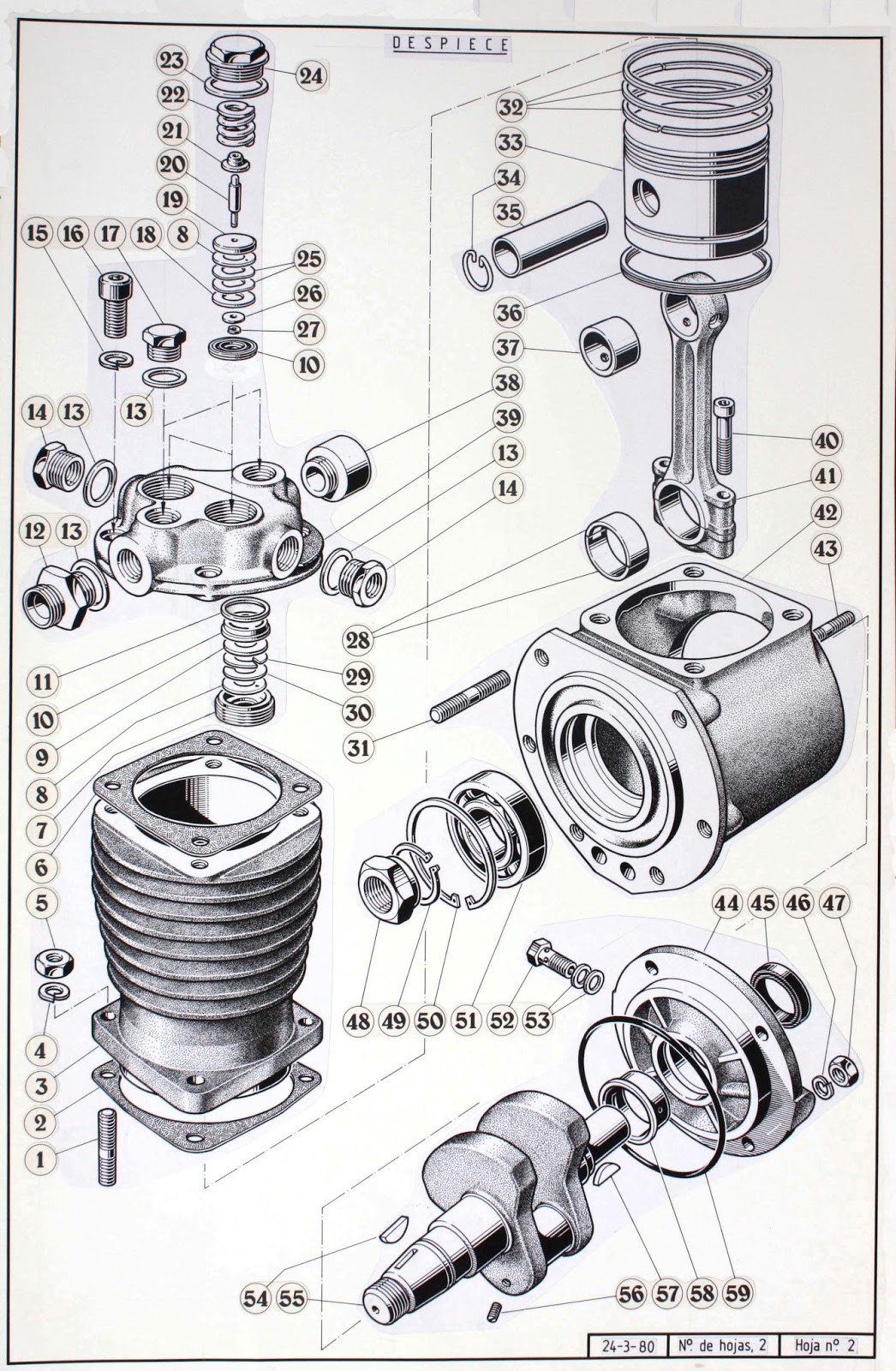 ANTONIO SALAZAR GUILLÉN DESPIECE DE COMPRESOR