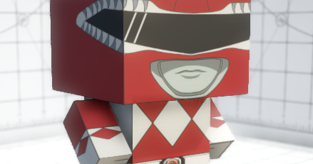 Paper Craft 3D Album: Papercraft 360 preview - Red Ranger (Power Ranger)