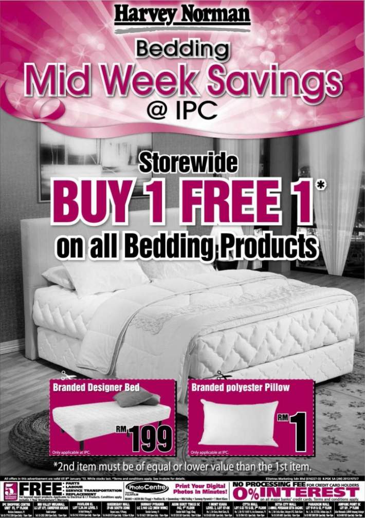Harvey Norman Bedding Mid Week Savings IPC Sales nonstop
