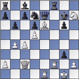Partida de ajedrez Gamonal vs. Koblenz, posición después de 24… fxg3