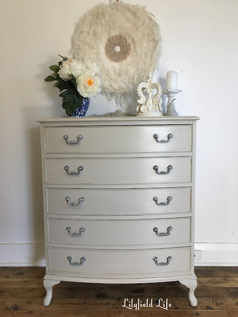 vintage hand painted furniture by Lilyfield life  : bow front drawers