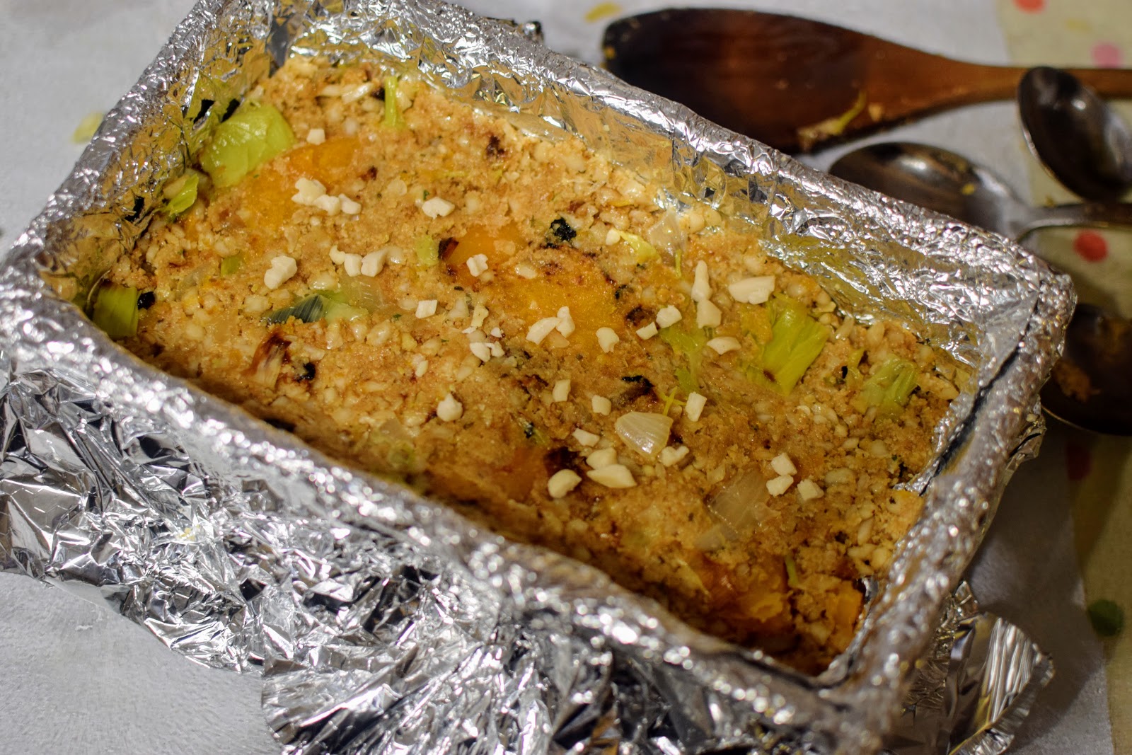 , Food:  Butternut Squash and Leek Nut Roast (Eating Root to Leaf: How to Use Every Part of the Vegetable)