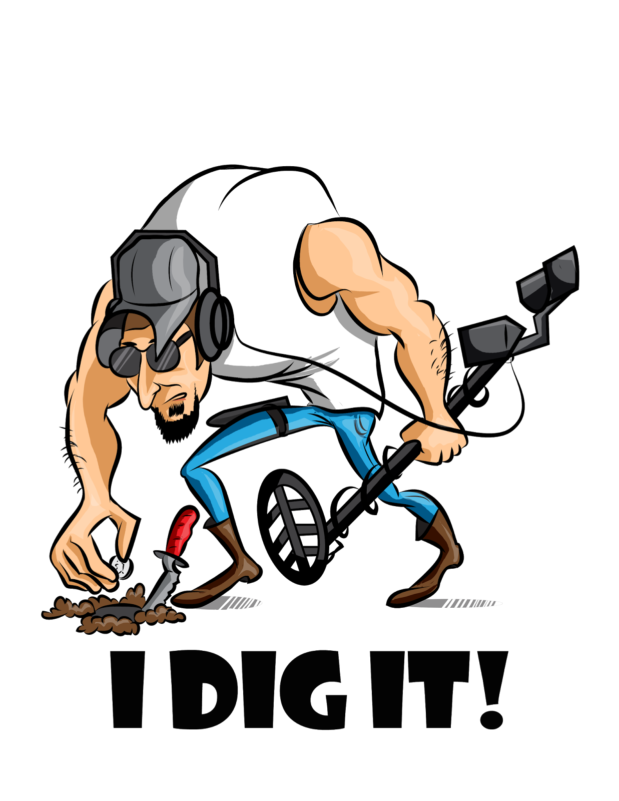 FredKocebaDesign Metal Detecting Logo For TShirts