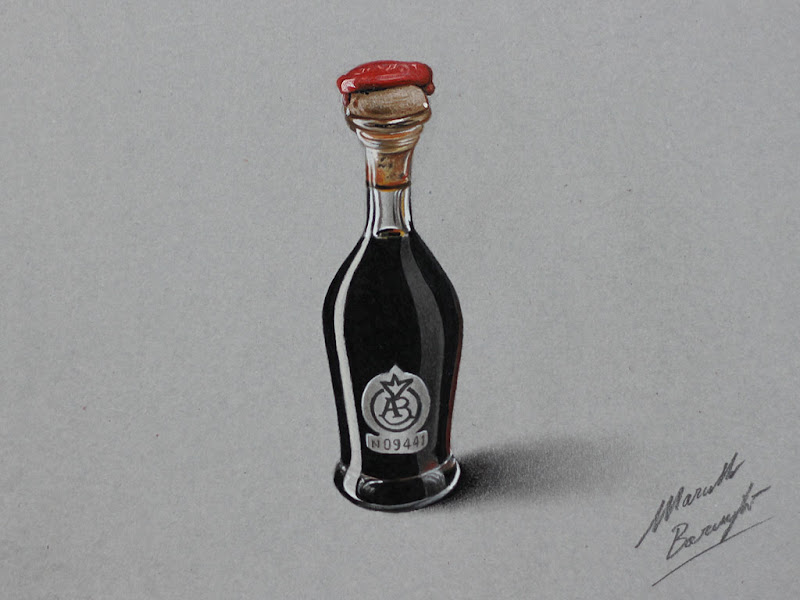 Drawing a bottle of Balsamic Vinegar Marcello Barenghi