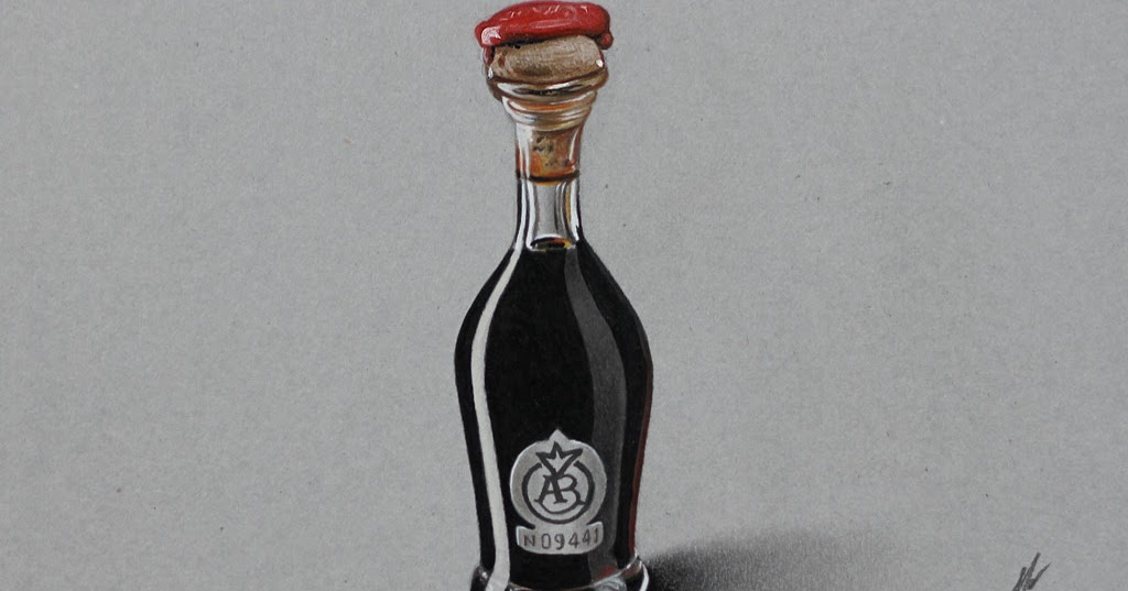 Drawing a bottle of Balsamic Vinegar Marcello Barenghi